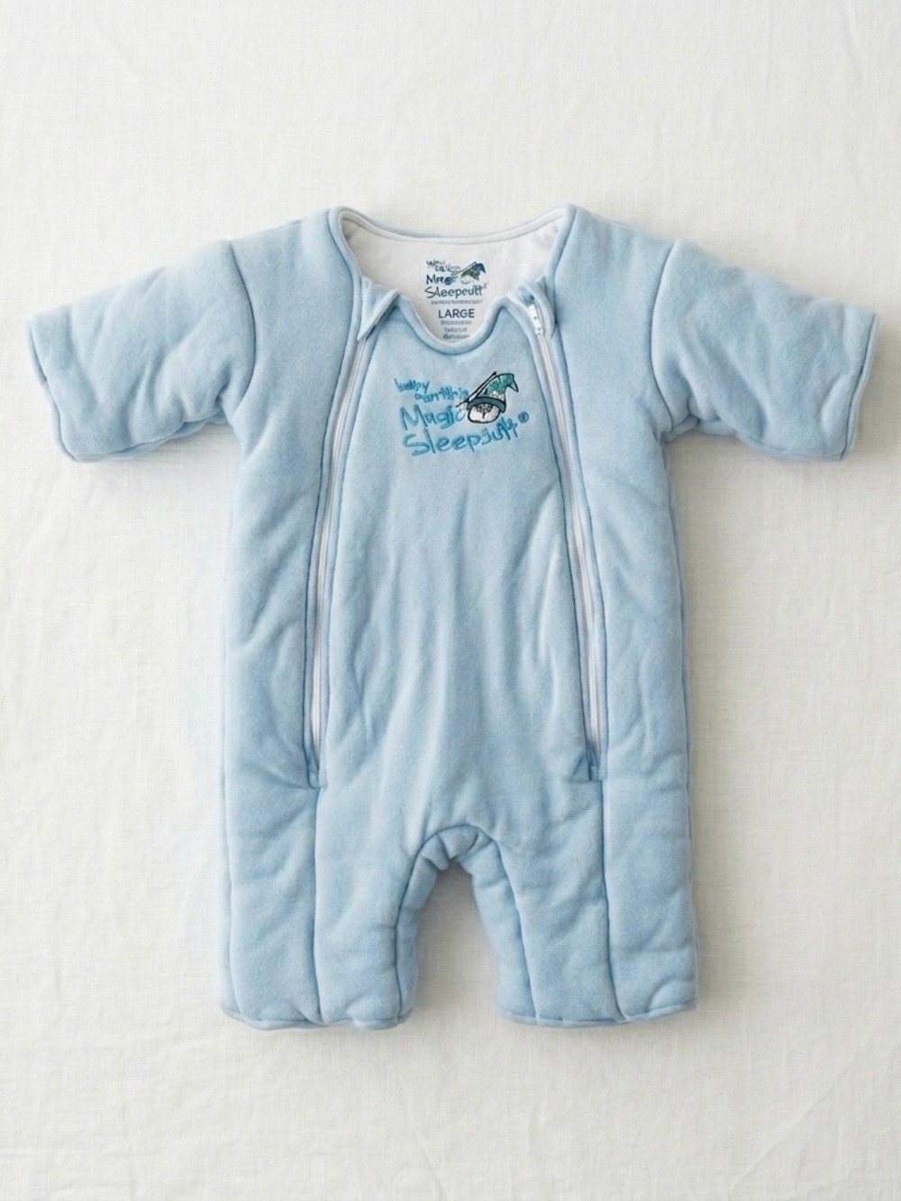 Baby Merlin Light Blue Cotton Magic Sleepsuit Infant Sleep Bag